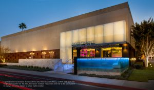 The Silver Trumpet woke up the Avenue of the Arts in Costa Mesa with its new façade repurposed from the back-side of an old building.