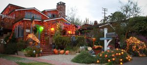 A home in the Oak-Brooks neighborhood of Laguna Beach, a favorite of candy hunting children.