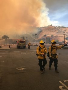 Laguna Beach fire fighters deployed to a wildfire in Anaheim in October.